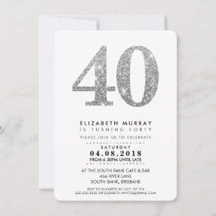 STYLISH 40E anniversaire INVITATION parties scinti