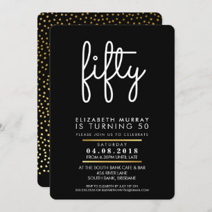 STYLISH 50E anniversaire Fête CINQUANTE INVITATION