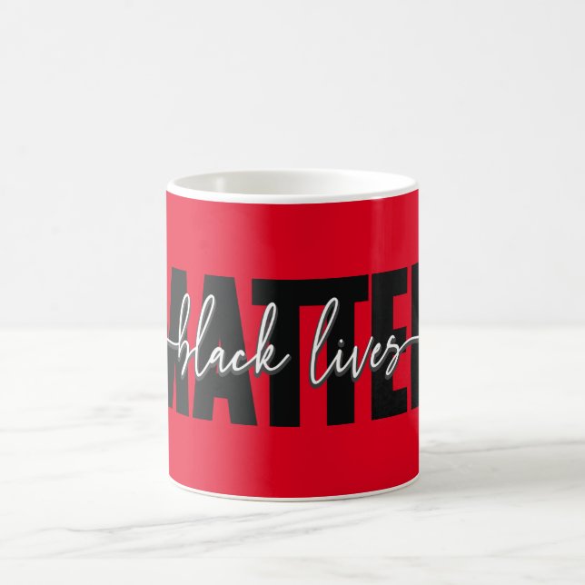 Stylish Black Lives Matt Typographie Mug (Centre)