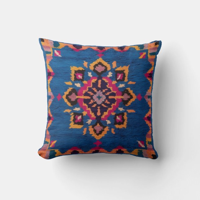 Stylish Blue Kilim Coussins : Ajouter la sérénité (Recto)
