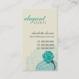 STYLISH CARTE DE VISITE élégant rose jade crème