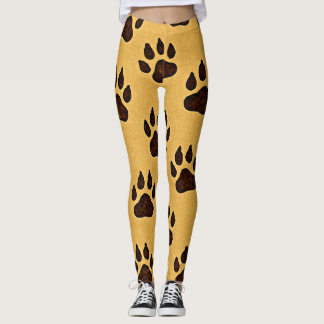 stylish Cheetah Paw Print Leggings
