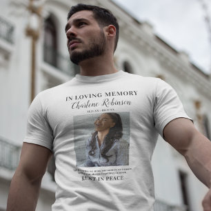 Stylish En Mémoire T-Shirt Mémorial Photo