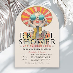 Stylish Fashion Show Bridal Shower Invitation