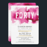STYLISH fête de 40e anniversaire INVITATION aquare<br><div class="desc">Un design d'invitation tendance pour votre anniversaire pour n'importe quel âge - contactez-moi pour changer le type de parties scintillant pour vous! CONSEIL :: 1. Pour modifier/déplacer des graphiques et des polices et ajouter du texte - cliquez sur le bouton "customiser". - - - - - - - - -...</div>