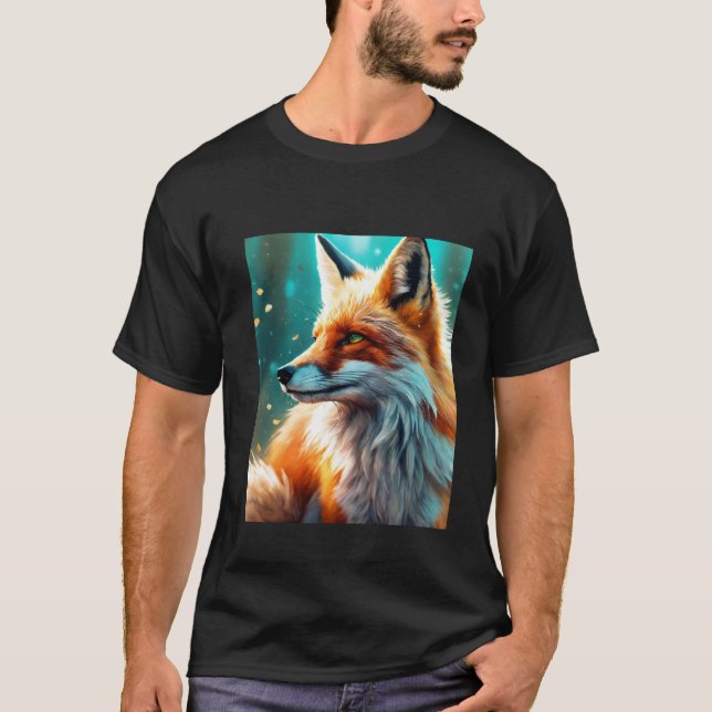 "Stylish Fox Logo T-Shirt - Unisex Comfort Wear" (Devant)