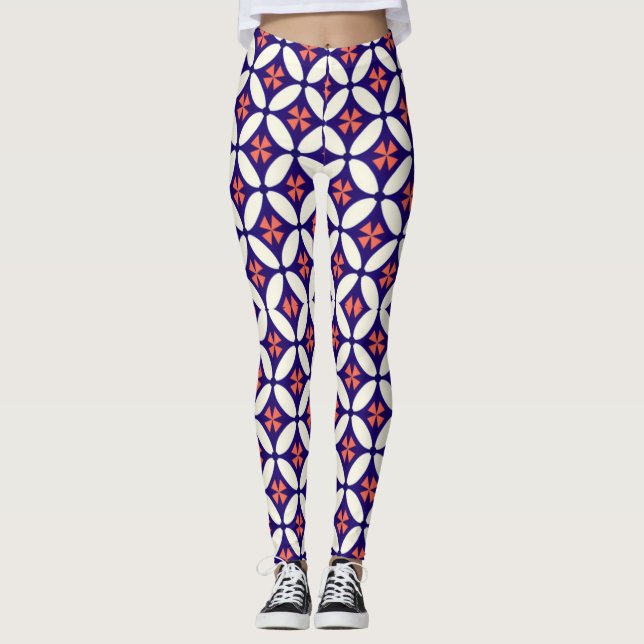  Stylish Geometric Pattern Leggings for Women  (Devant)