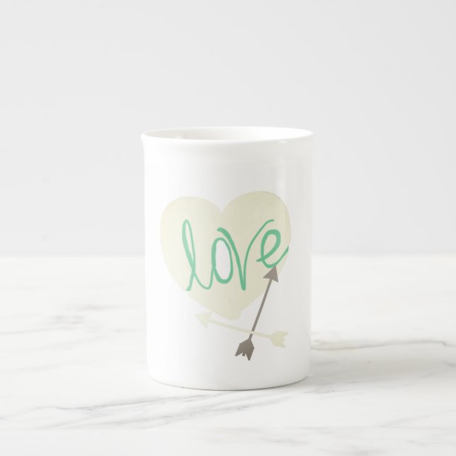Stylish Love Heart Flèches Café Thé Mug Cup (Devant)