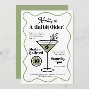 Stylish Martini Invitations N'Importe Quel Âge Ann