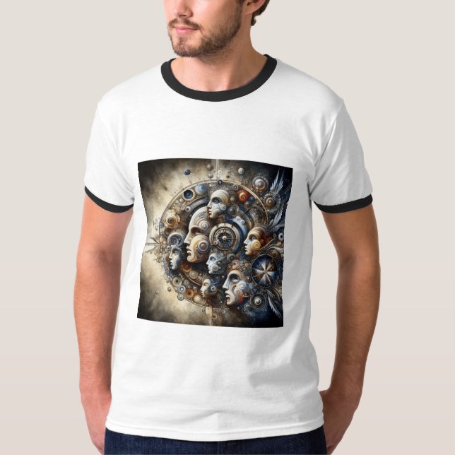 "Stylish Men's Printed T-Shirt - Bold Design, Comf (Devant)