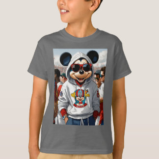 "Stylish Mickey : The White Sweat - shirt à capuch