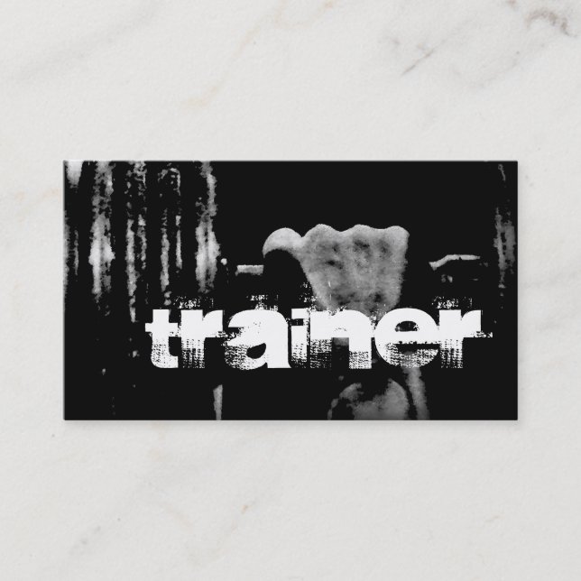 Stylish Personal Trainer Carte de visite noir (Devant)