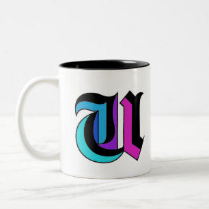 Stylish Personnalisé coloré moderne tendance U Mug