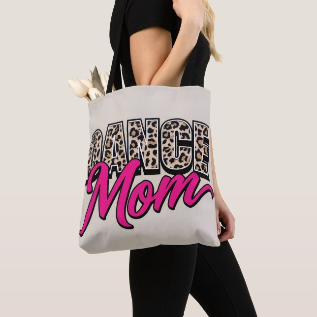 Stylish Pink Script Animal Print Carryall tote bag (De près)