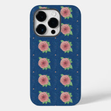 Stylish Pretty Rose Blue Floral iPhone / coque ipa