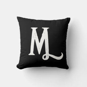 STYLISH SCRIPT MONOGRAM JETON Oreiller