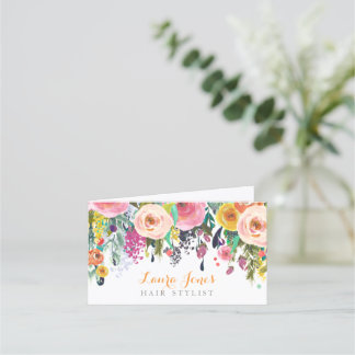 Styliste de cheveux floral peint Rendez-vous plié