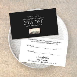 Styliste des cheveux Gold Comb Référence client