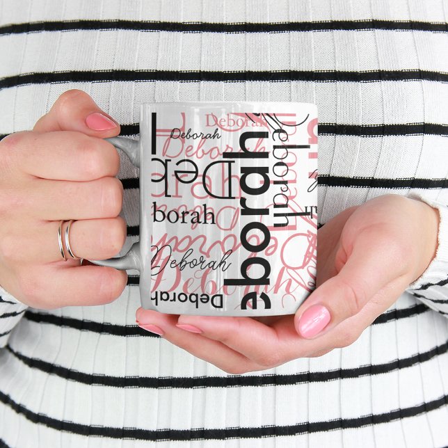 Stylistiquement Personnalisée Mug rose noir pour e (Créateur téléchargé)