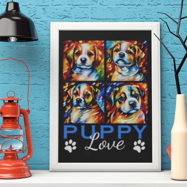 Stylized Cute Puppies Poster (Créateur téléchargé)