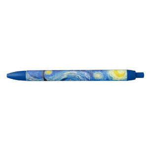 Stylo à bille à bille bleu/noir Van Gogh starry nu