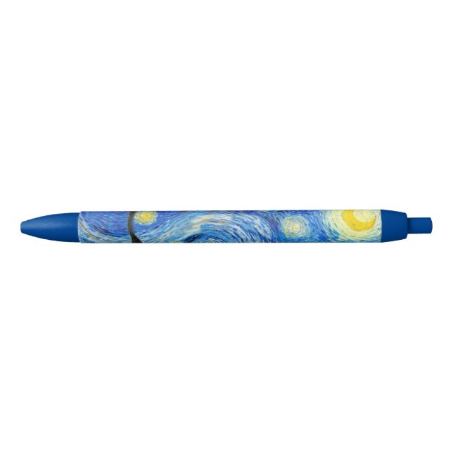 Stylo à bille à bille bleu/noir Van Gogh starry nu (Devant)
