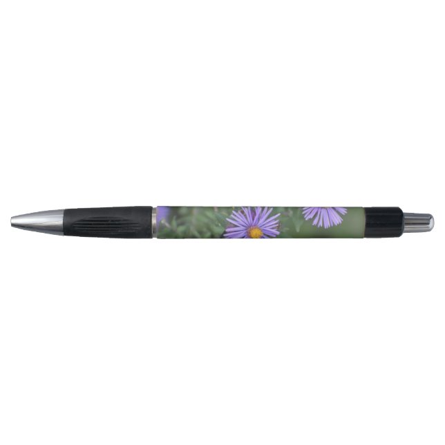 Stylo à fleurs violettes (Devant)