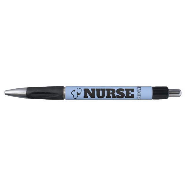 Stylo à l'encre noire de stéthoscope personnalisé (Devant)