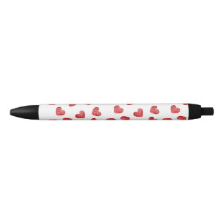 Stylo à motifs de coeur rouge
