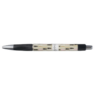 Stylo à trois Motifs rose et or