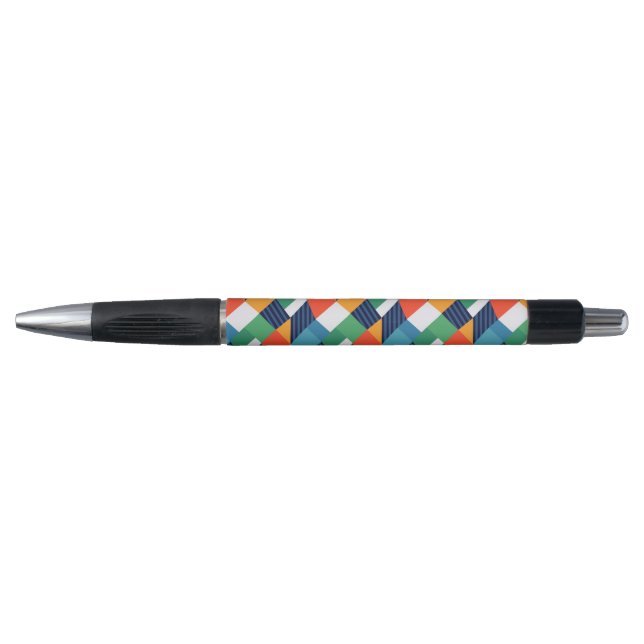 Stylo Abstrait Géométrique Multicolore Gras (Devant)