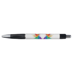 Stylo Ailes fluffy arc-en-ciel