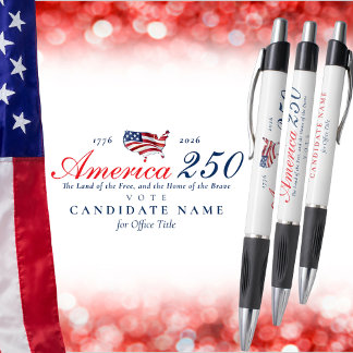 Stylo America 250 Land of Free Home of Brave Patriotic
