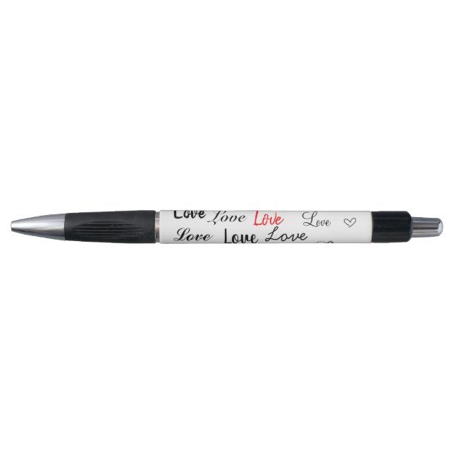 Stylo Amour en noir et blanc  (Devant)