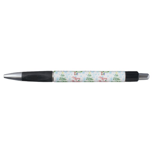 Stylo Amusant Joyeux Noël Vacances Naughty Elf (Devant)