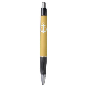Stylo Ancre jaune Monogrammé
