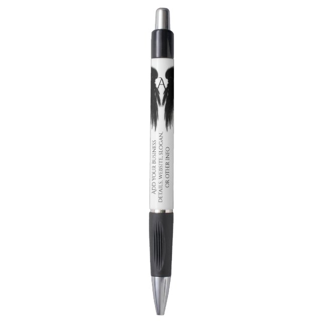 Stylo ANGE NOIR AILES Monogramme (Devant (Vertical))