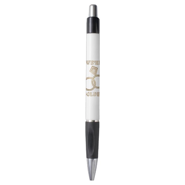 Stylo Anniversaire du Mariage d'or Anniversaire Romantiq (Devant (Vertical))