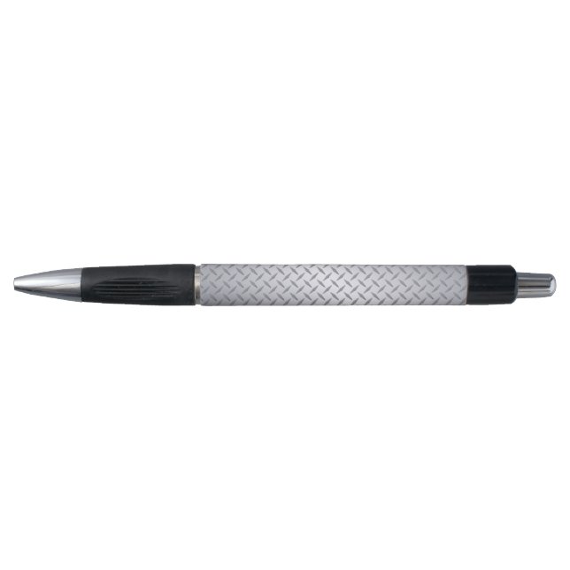 Stylo Apparence de tôle d'acier diamantée brillante (Devant)