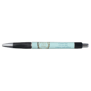 Stylo Aqua Turquoise Custom Business Logo Promotionnels