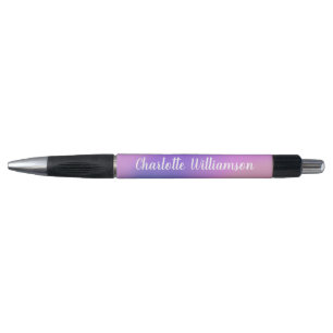 Stylo Aquarelle de Boho pourpre dégradé Nom personnalisé