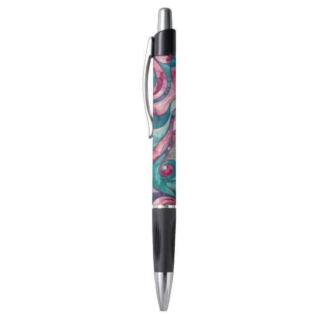 Stylo Aquarelle mauve et turquoise (Haut (Vertical))