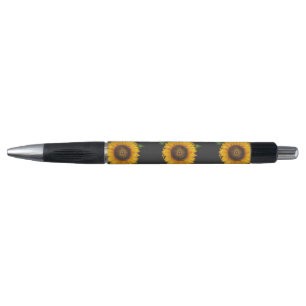 Stylo Art botanique du tournesol vintage par Merian