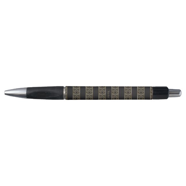 Stylo art deco,black,gold,elegant,chic,monogram ready, c (Devant)