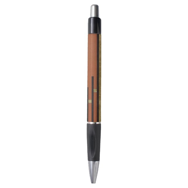 Stylo Art Déco en or et beige (Devant (Vertical))