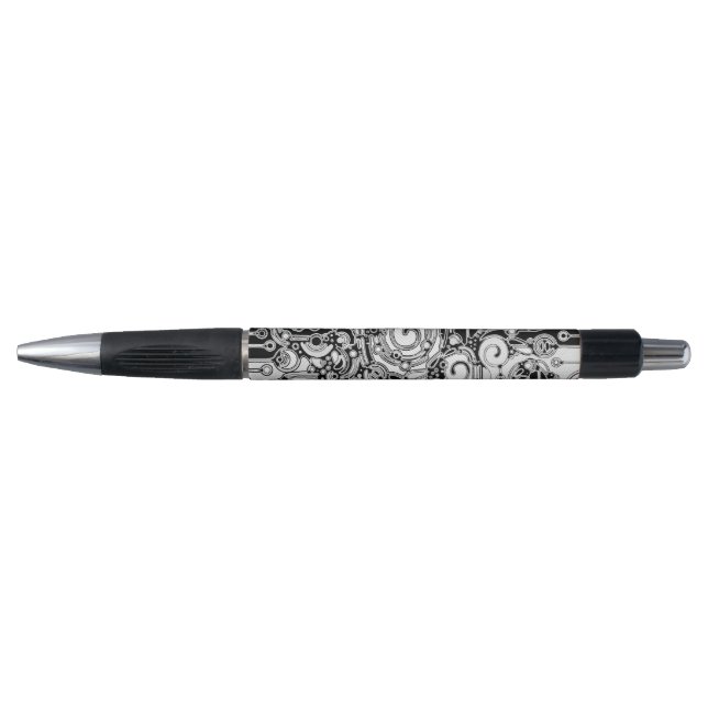 Stylo Art Géométrique Noir Et Blanc 3 (Devant)