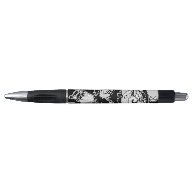 Stylo Art Géométrique Noir Et Blanc 4 (Devant)