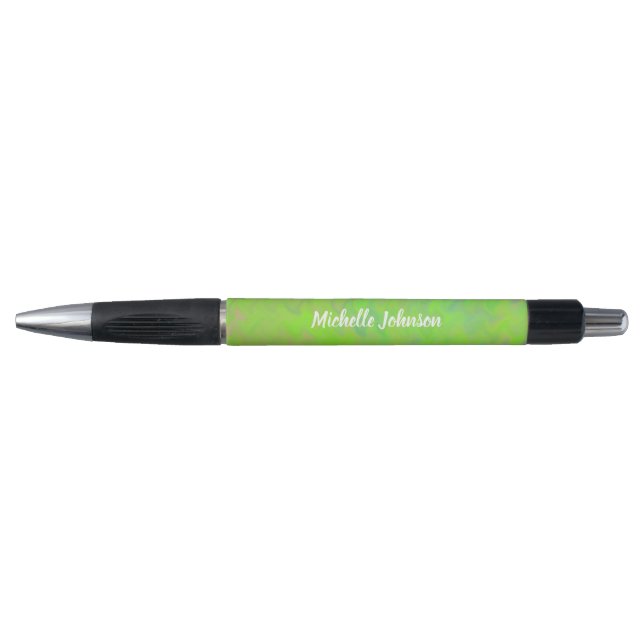 Stylo Art marbré personnalisé Lime Green (Devant)