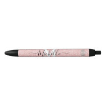Stylo auto-personnalisé Couronne rose Glitz
