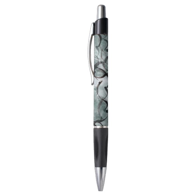Stylo avant-garde d'art grise, peinture de main noire (Haut (Vertical))